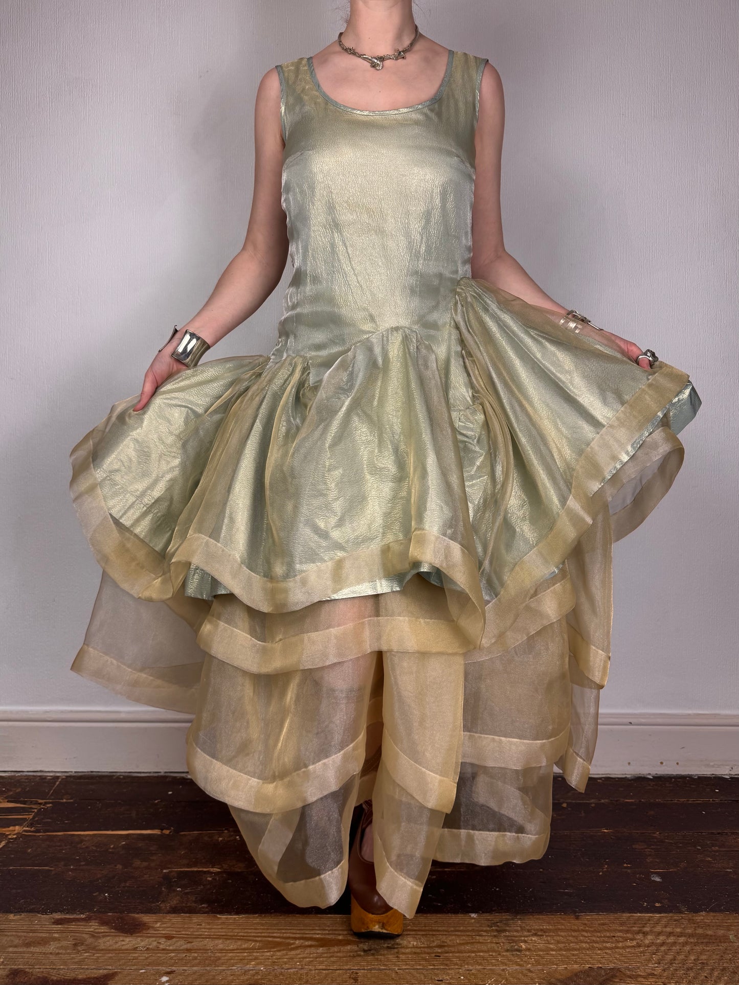 Vivienne Westwood F/W 2012 Queen’s Jubilee Capsule Collection Gold Label lamé organza gown