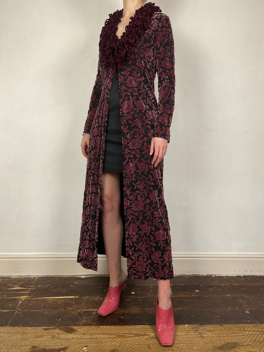 Miss Selfridge 1998 velvet flock duster