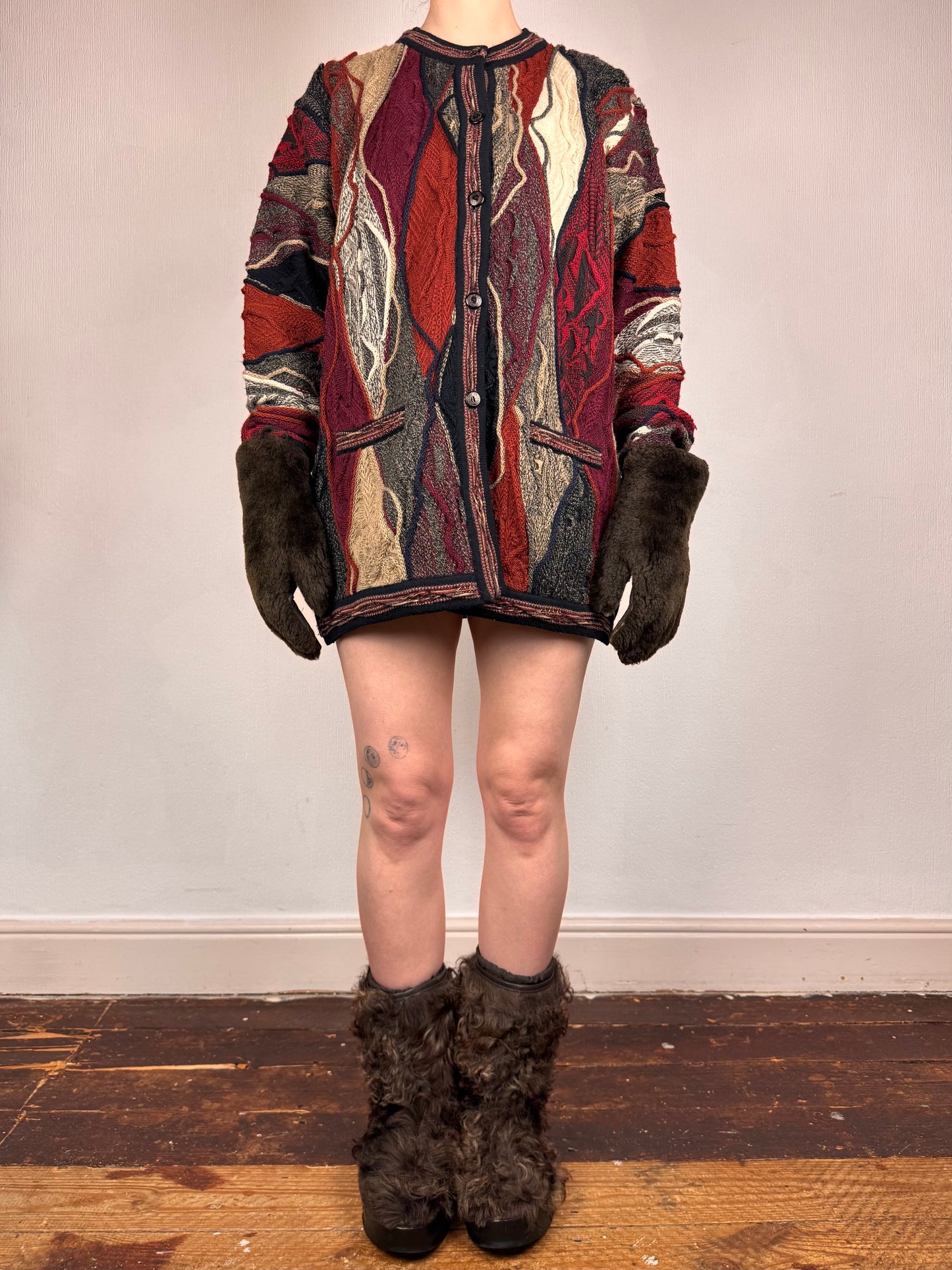 Mid-Century shearling gauntlets