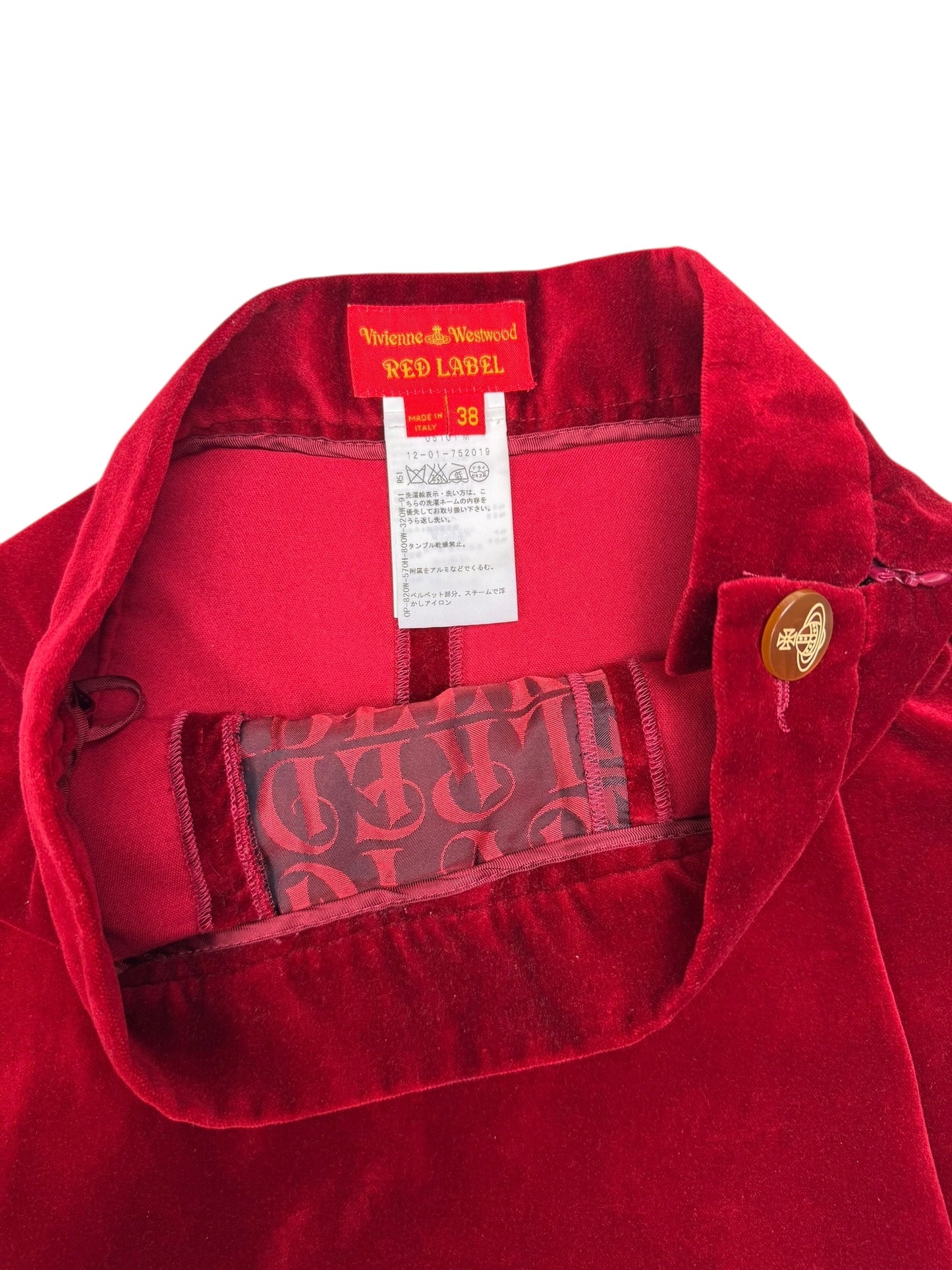 Vivienne Westwood 2015 velvet skort