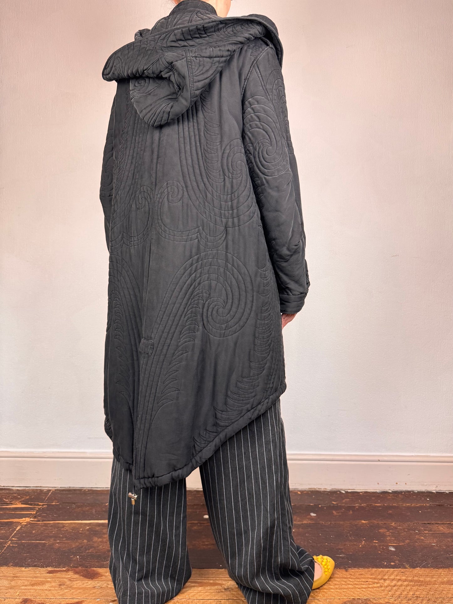 Alexander McQueen c.F/W 2007 silk parka coat