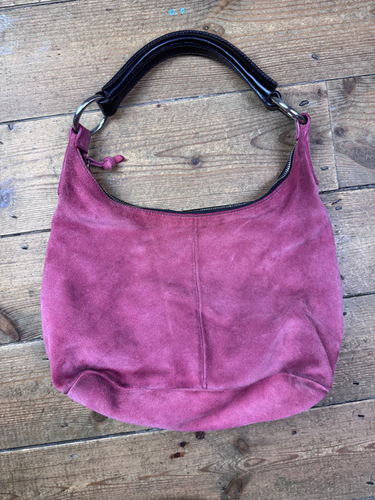 Miu Miu FW 2003 coral pink suede hobo bag