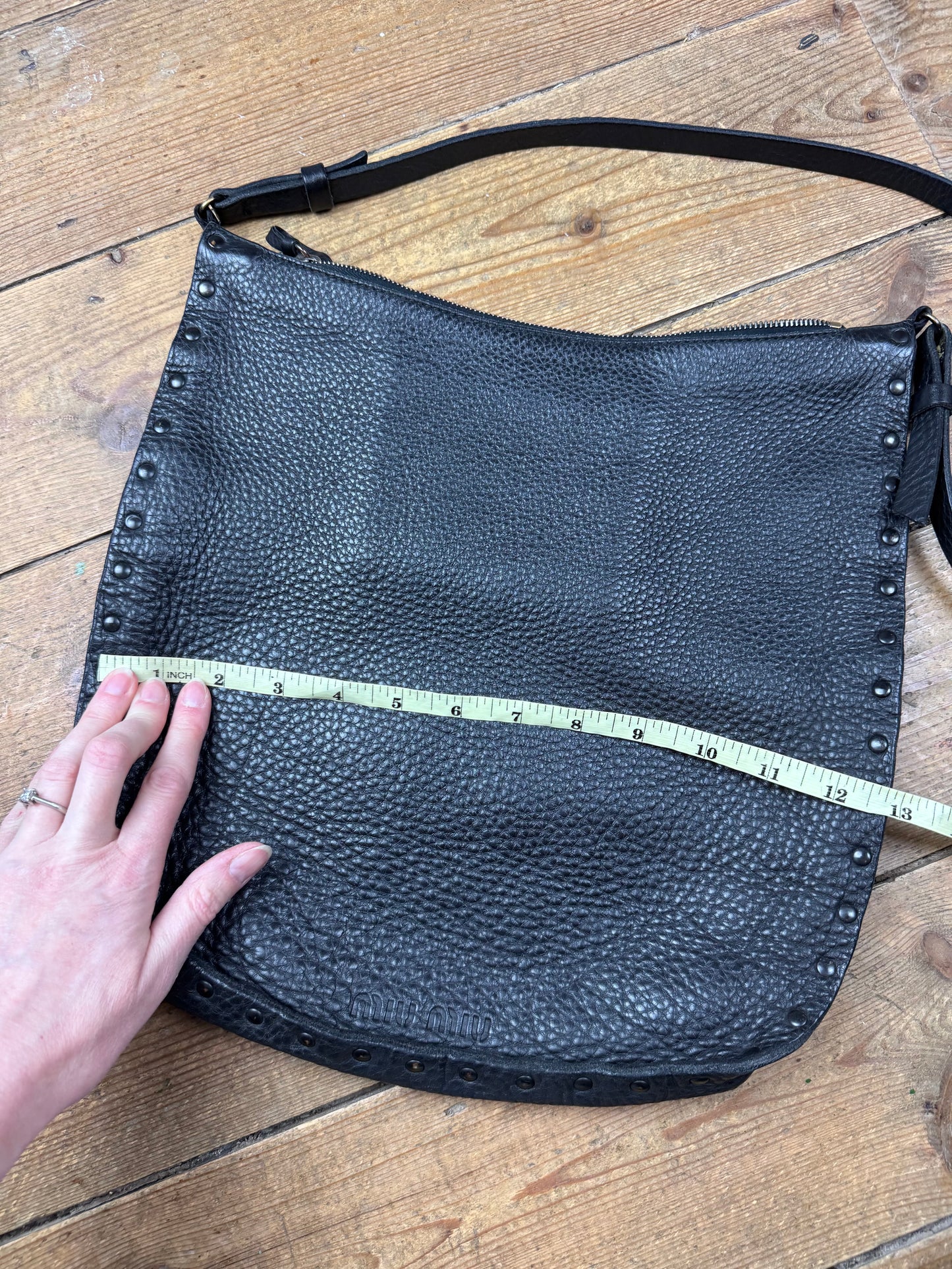 Miu Miu 1990s leather stud bag