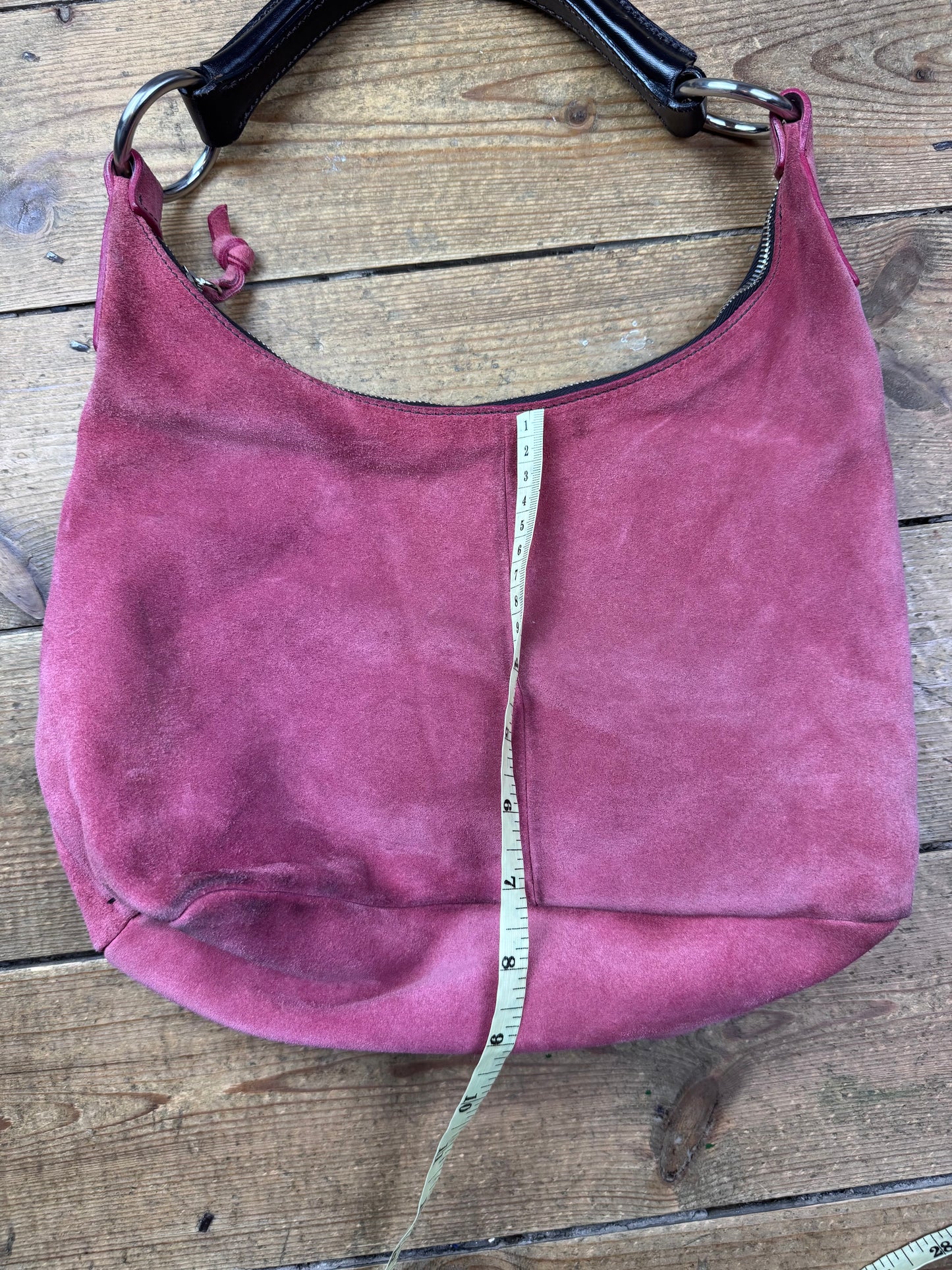 Miu Miu FW 2003 coral pink suede hobo bag
