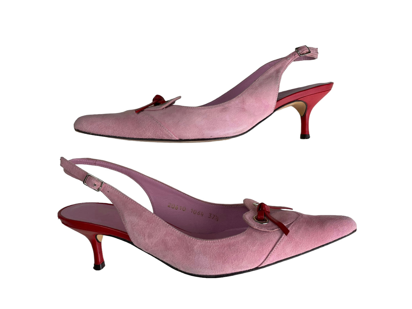 L.K. Bennett pink heart heels