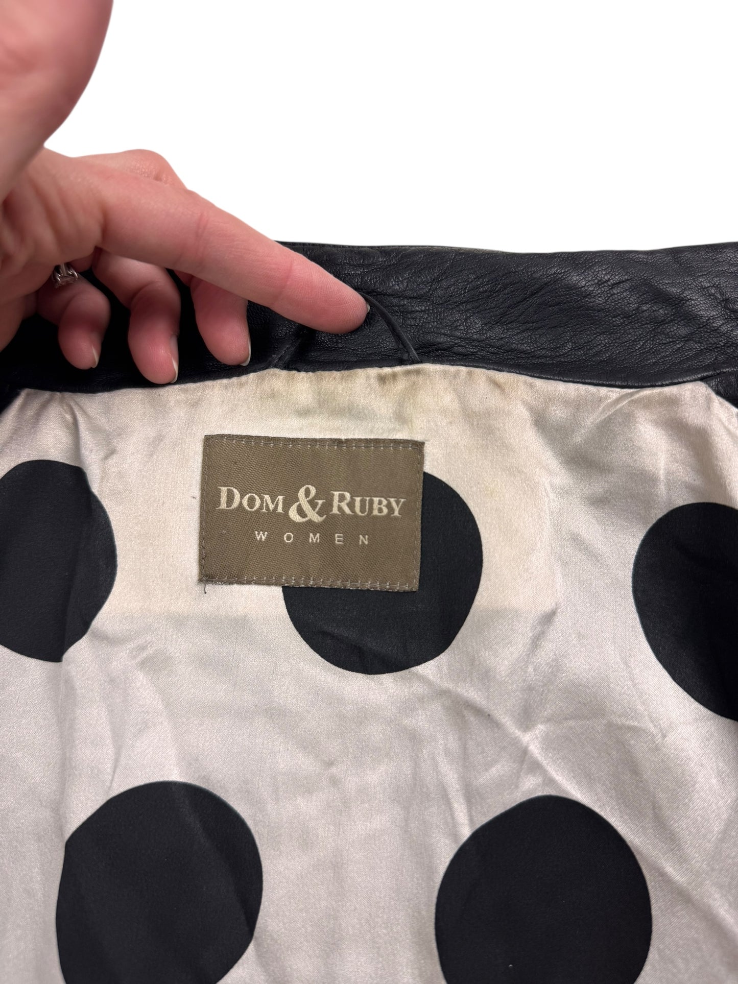 Dom & Ruby 2010s ruched leather jacket