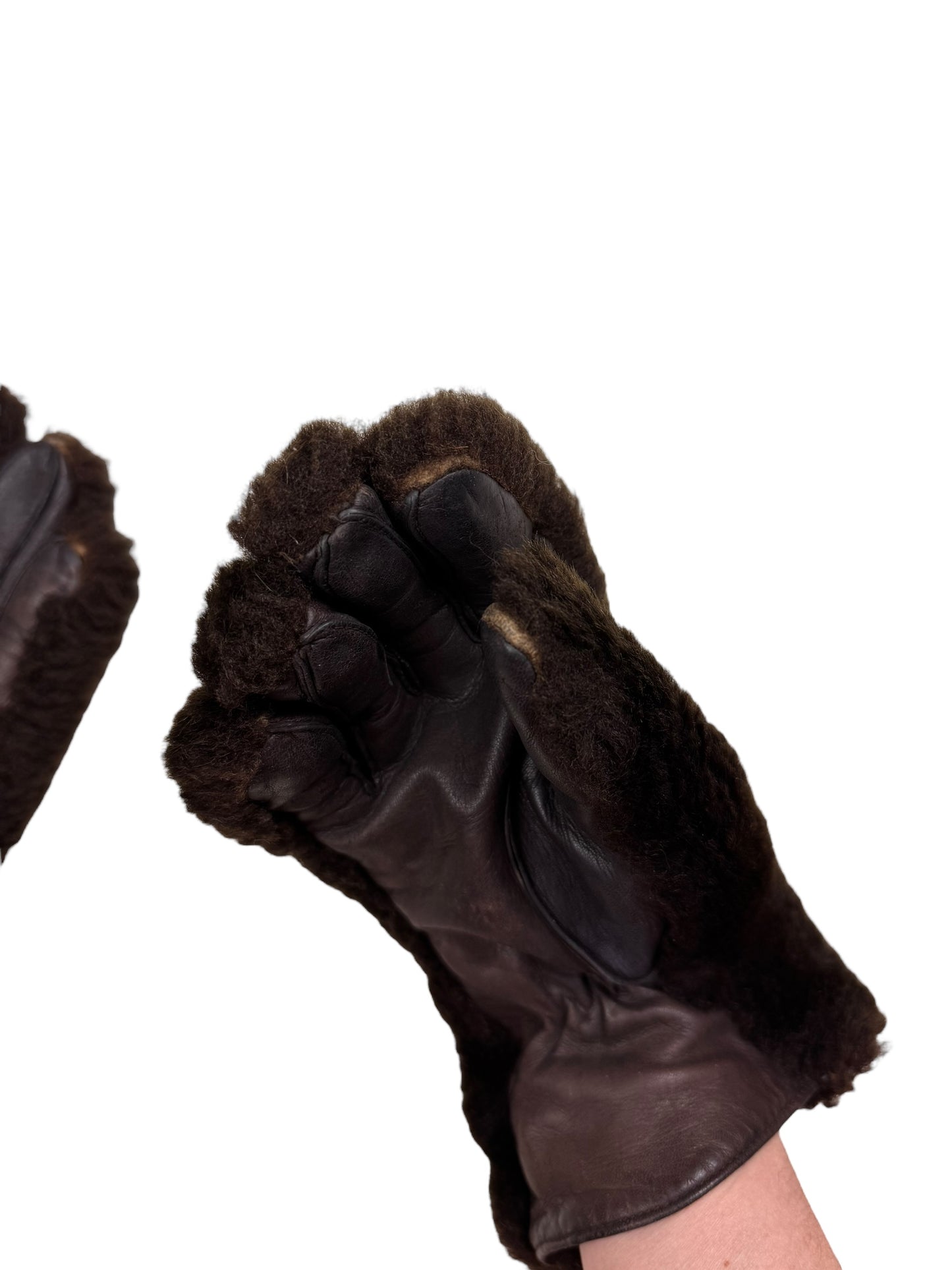 Mid-Century shearling gauntlets