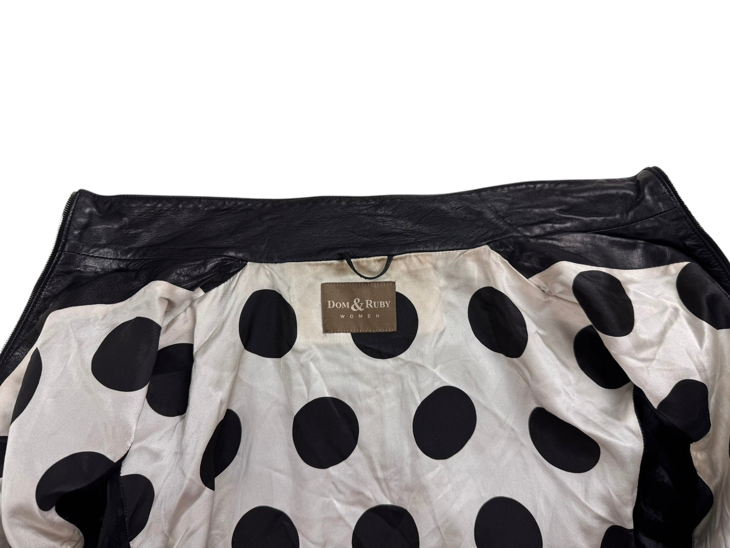 Dom & Ruby 2010s ruched leather jacket