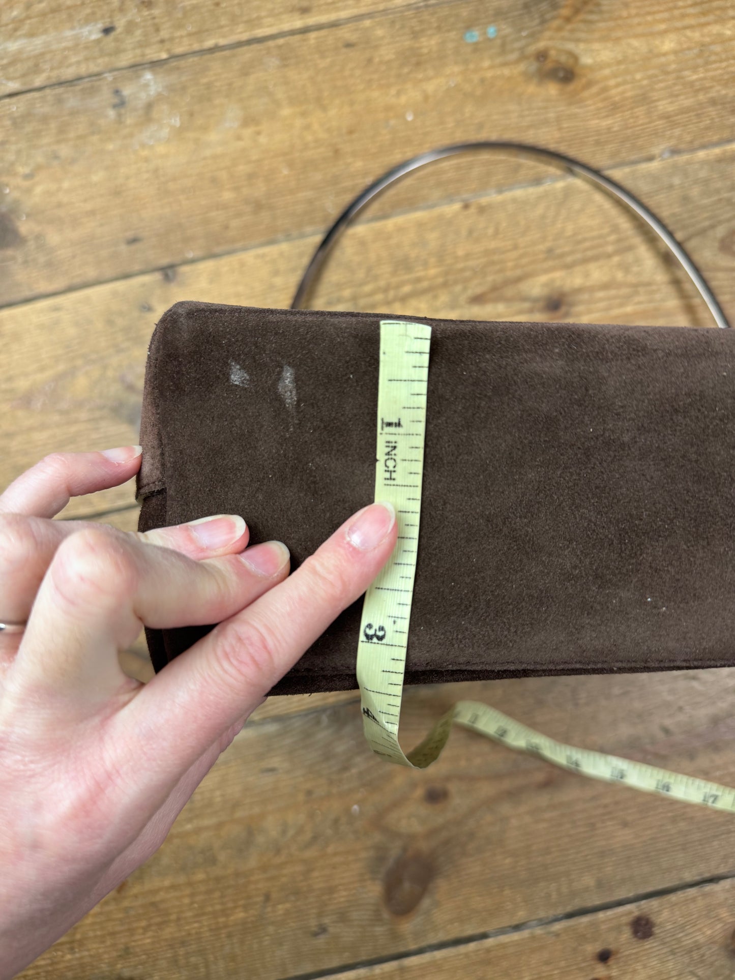 FW 1997 Gucci by Tom Ford brown suede hobo bag