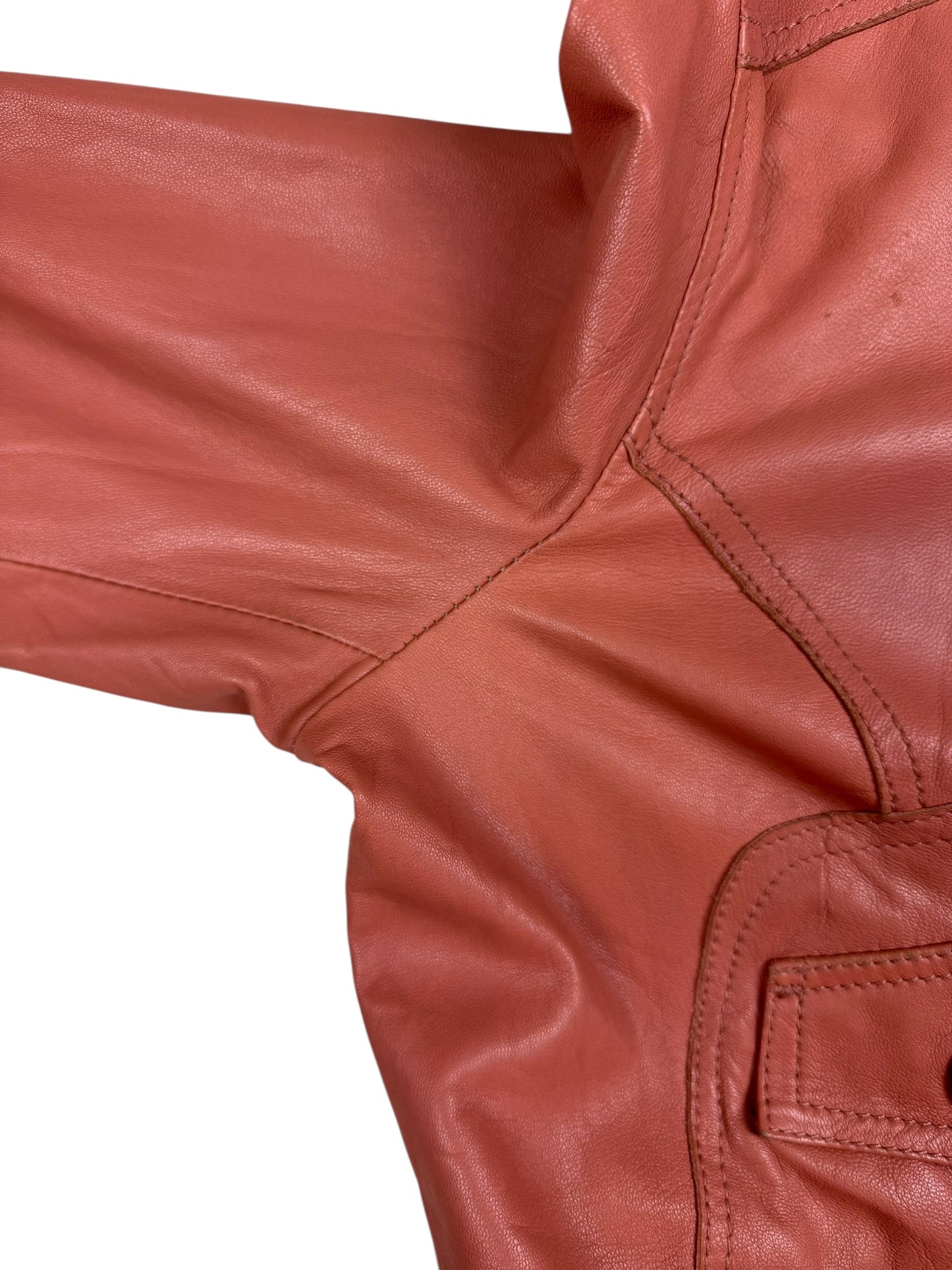 D&G 2000s salmon pink leather utility jacket