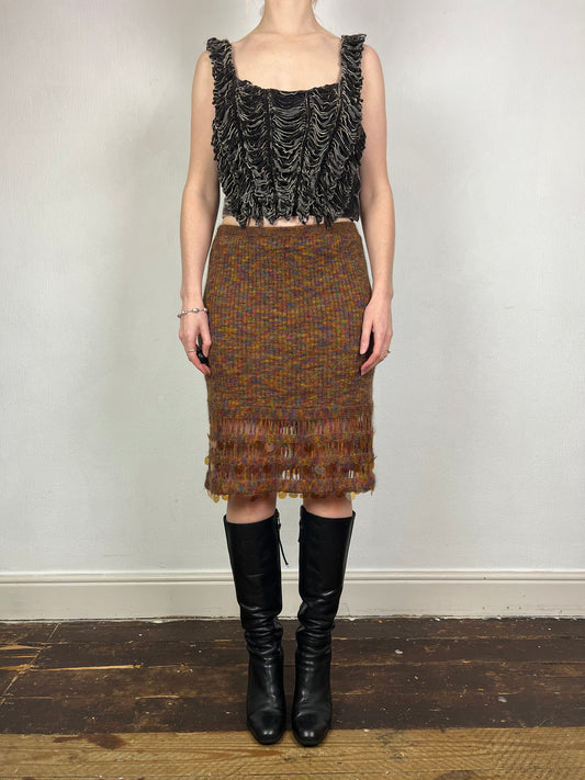 Christian Lacroix Bazar knit sequin skirt