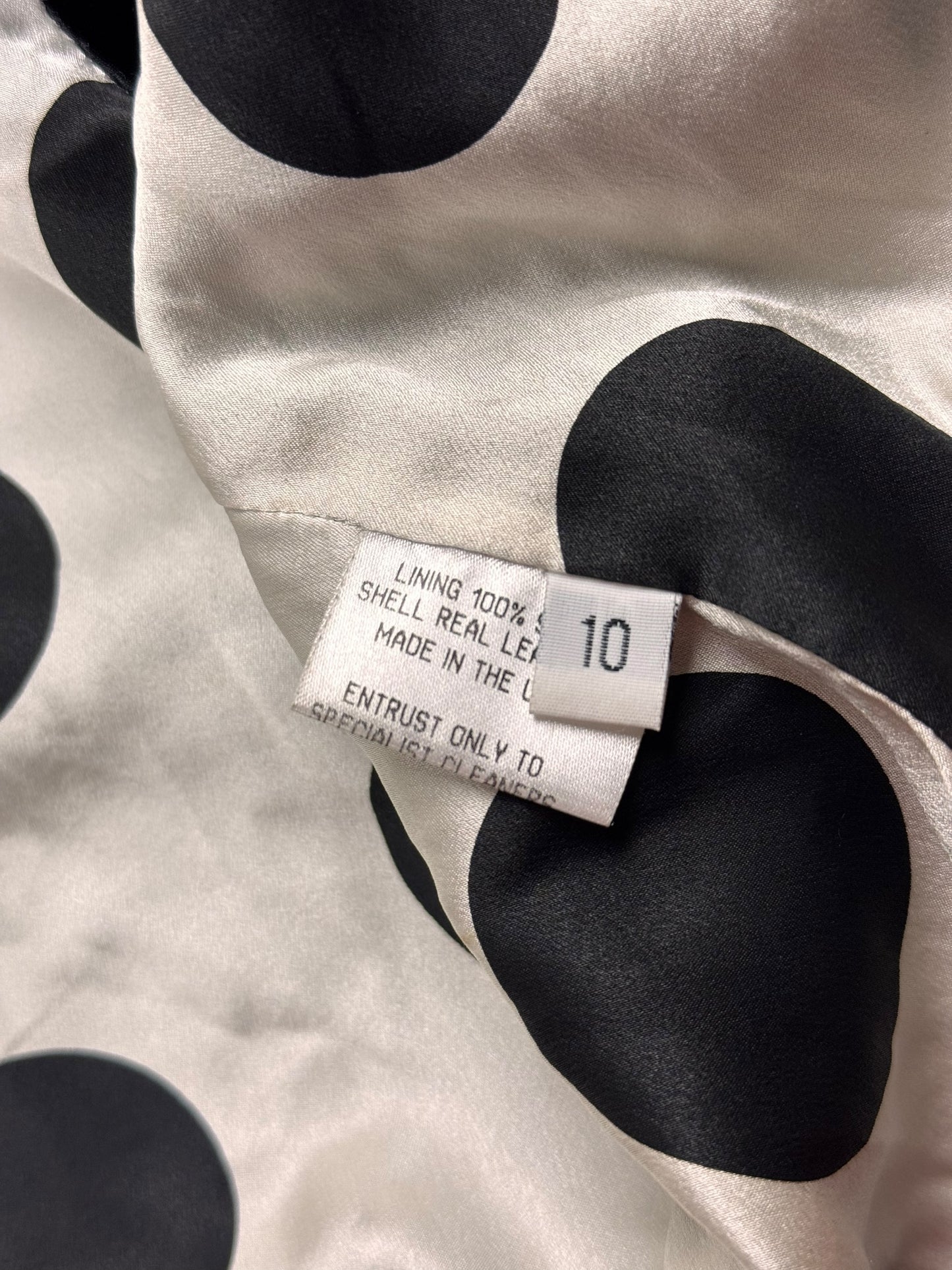 Dom & Ruby 2010s ruched leather jacket