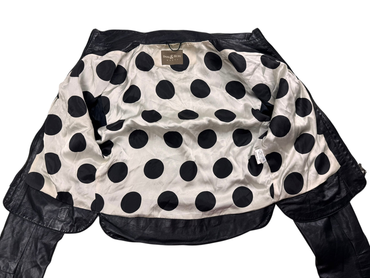 Dom & Ruby 2010s ruched leather jacket