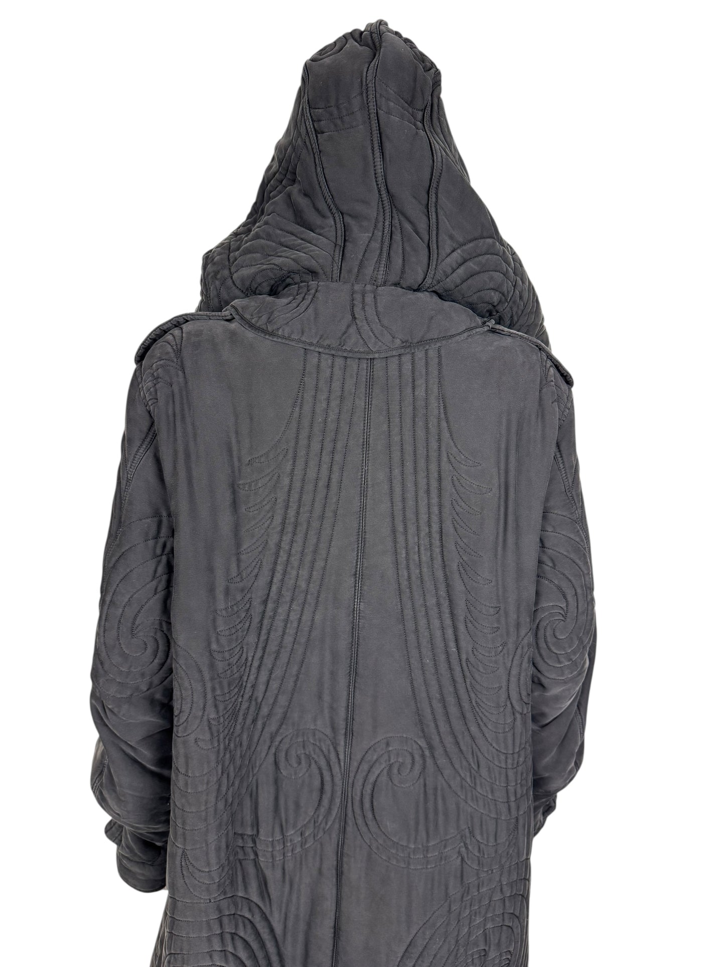 Alexander McQueen c.F/W 2007 silk parka coat