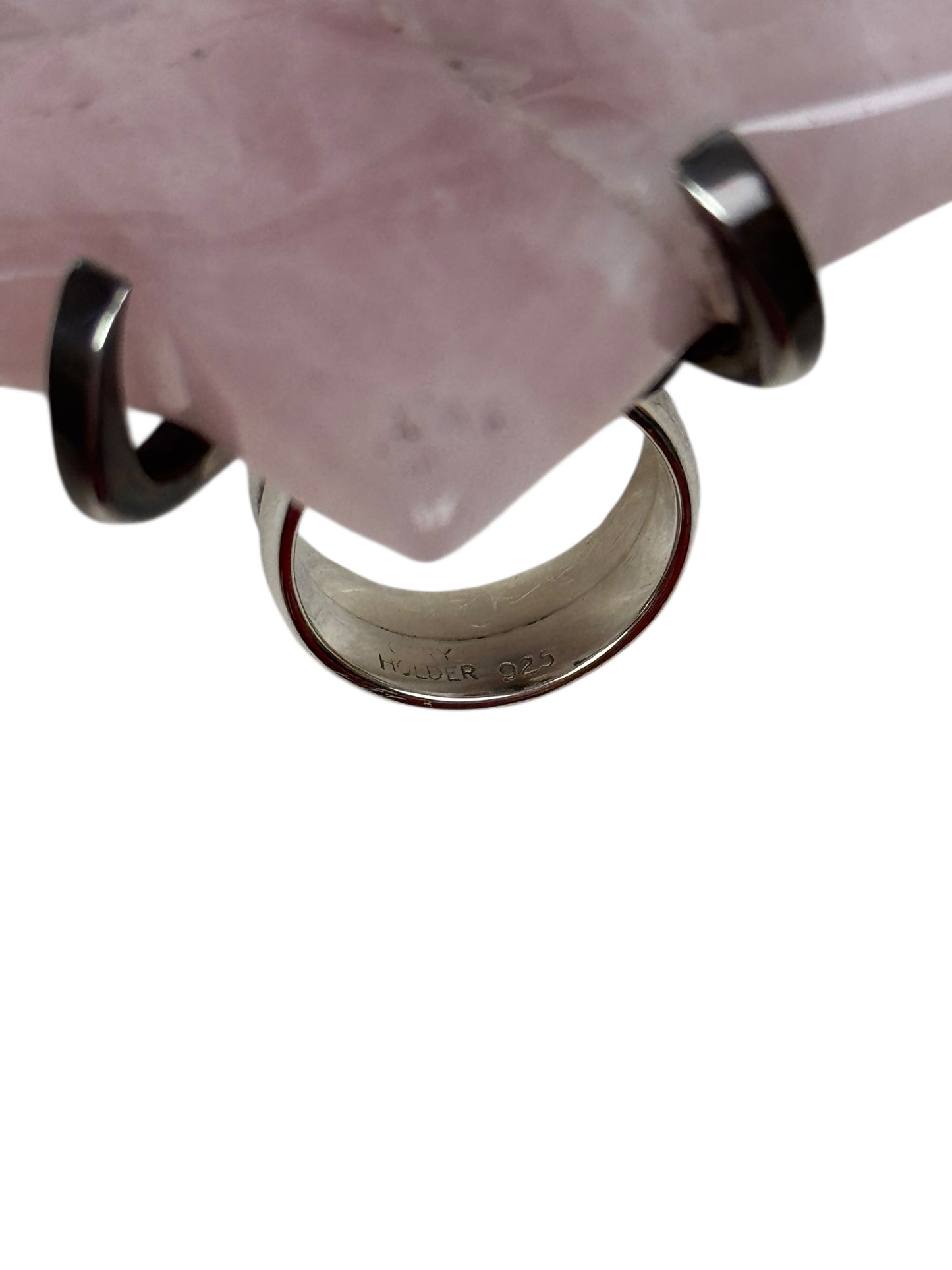 Gary Holder London 2000s Sterling silver rose quartz star ring