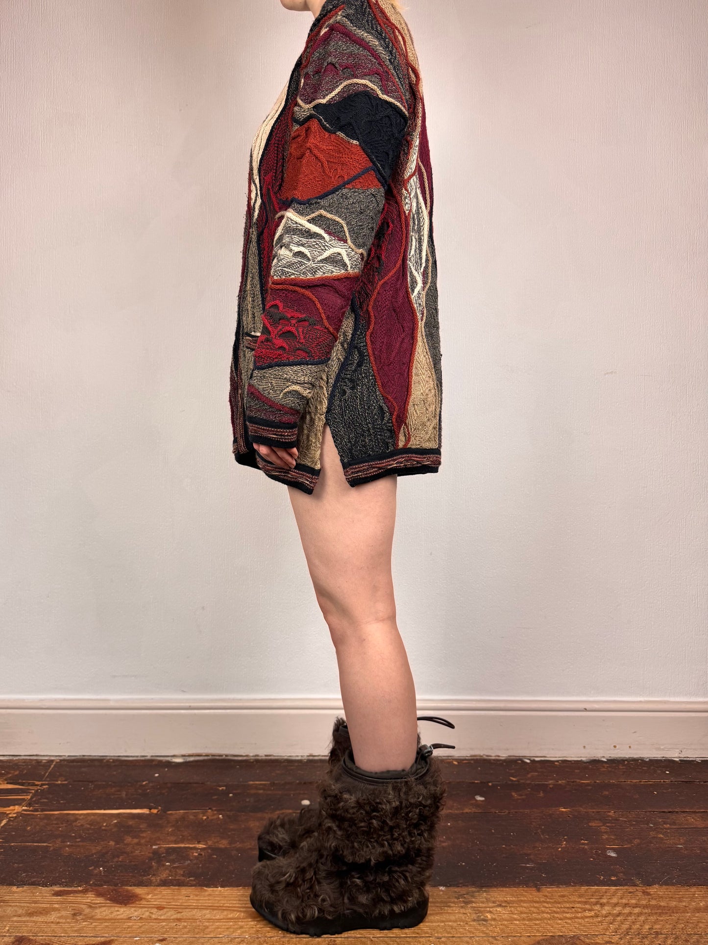 Aklanda Australia 3D knit merino wool cardigan