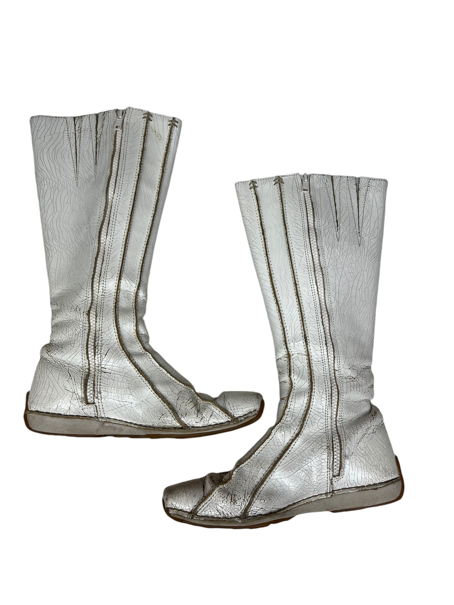 Diesel cracked paint moto boots