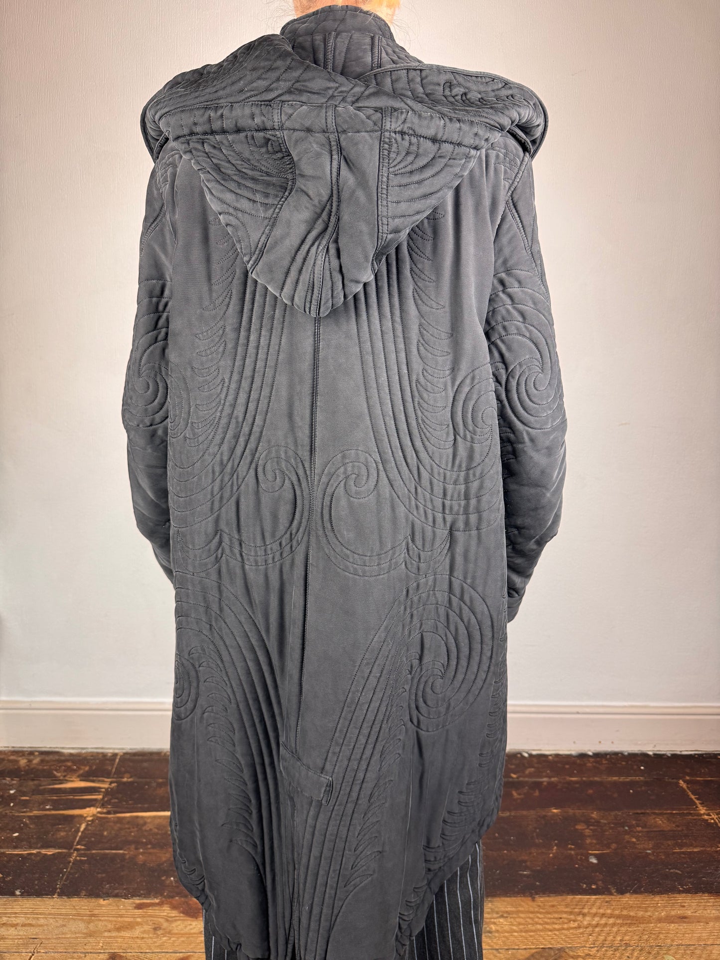 Alexander McQueen c.F/W 2007 silk parka coat