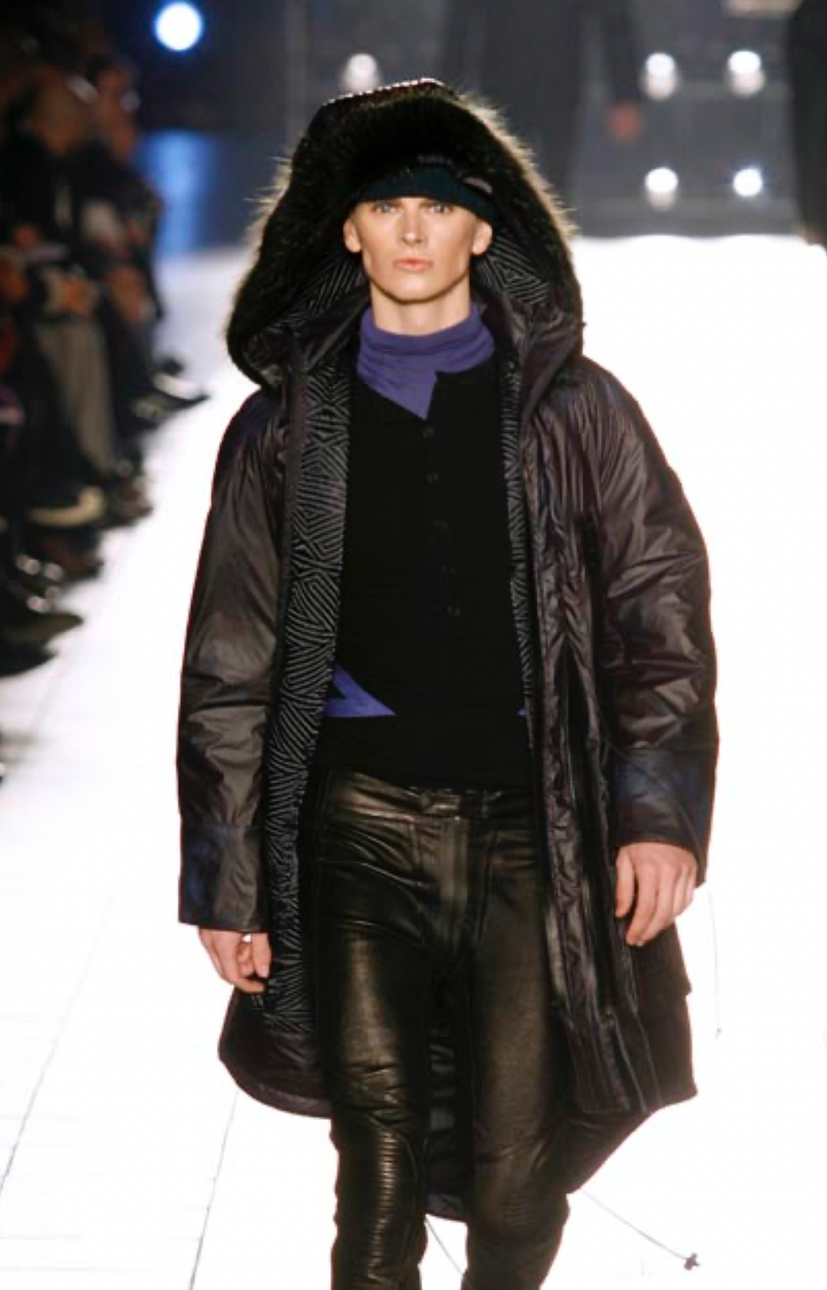 Alexander McQueen c.F/W 2007 silk parka coat